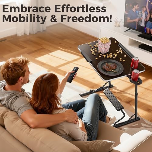 FoldWise Upgraded Folding TV Tray Table, Sturdy Couch & Dinner Laptop Table