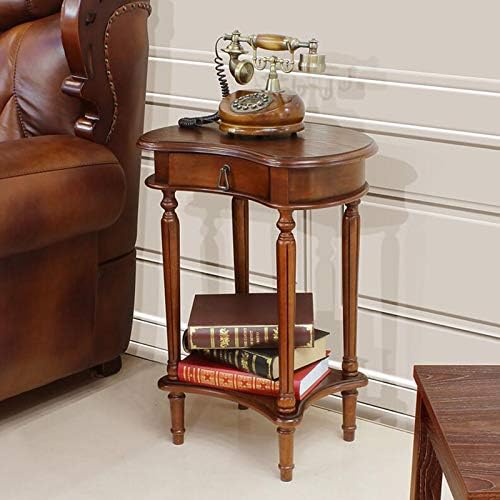 Telephone Table, American Carved Side Table,Shelves with Drawers,Telephone Li...