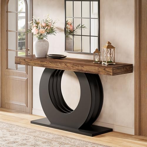 Tribesigns 63-Inch Console Sofa Table, Rustic Industrial Farmhouse Entryway T...