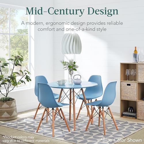 Best Choice Products 5-Piece Dining Set, Compact Mid-Century Modern Table &am...
