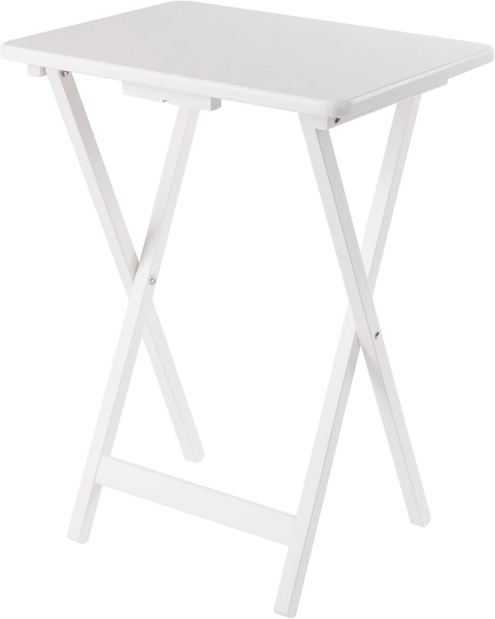 Winsome Alex Set of 4 Foldable Snack Tables with Storage Rack | Easy to Store...