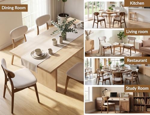 Wooden Dining Chairs Set of 4, Farmhouse Kitchen Chairs