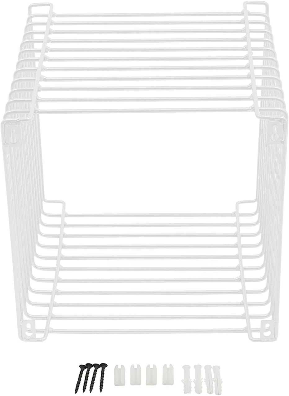 Square Geometry Retro Side Table, 11.8in Iron Multi-Purpose Side Table Square...