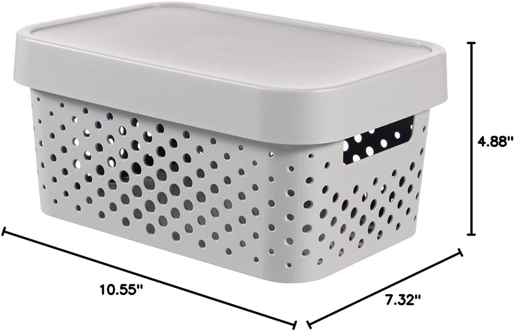 Curver 04760-099-00 Infinity Storage Box Infinity Gepunktet 10,55x7,32x4,88in...