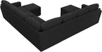HONBAY Modular Sectional Sleeper Sofa with Pull Out Couch, Oversized U Shaped Sleeper Pull Out Bed with Storage Sectional Couches for Living Room - Black