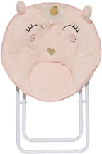 Atmosphera Children's Unicorn Chair in Light Pink Fabric H 50 cm