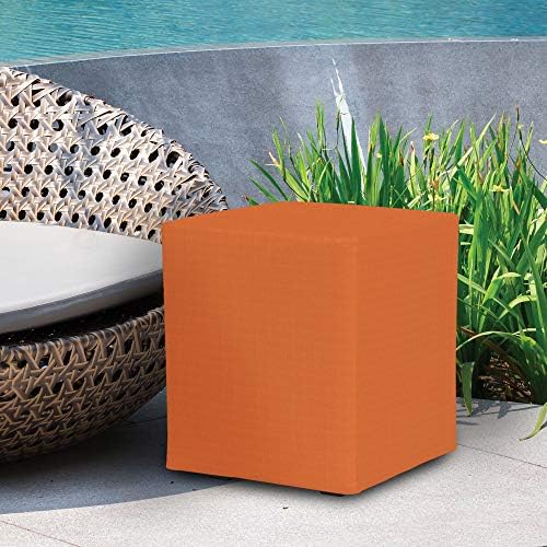Howard Elliott Collection Universal Cube Ottoman with Cover, Multipurpose Pad...