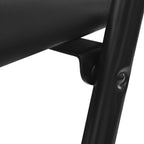 1 Pcs Foldable Bar Stool 29.5'', Tall Foldable Portable Bar Stool with Backrest 275lbs Load Capacity Counter Height Seat, for Kitchen, Living Room, Garden, Camping (1, Black)