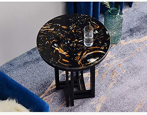 Telephone Table, Marble Sofa Side Table Nordic Luxury Round Coffee Table Tele...
