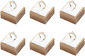 Coward Bamboo 6 Pcs Rings Display Stand, Ring Jewelry Holder Organizer Drawer Storage (White PU)