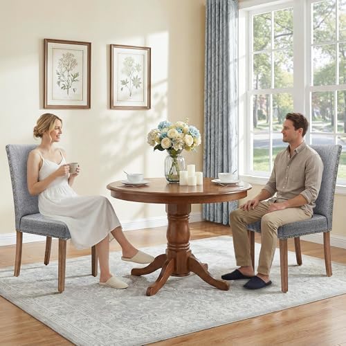Upholstered Dining Chair Modern Stylish Fabric Kitchen Diner, Set of 4