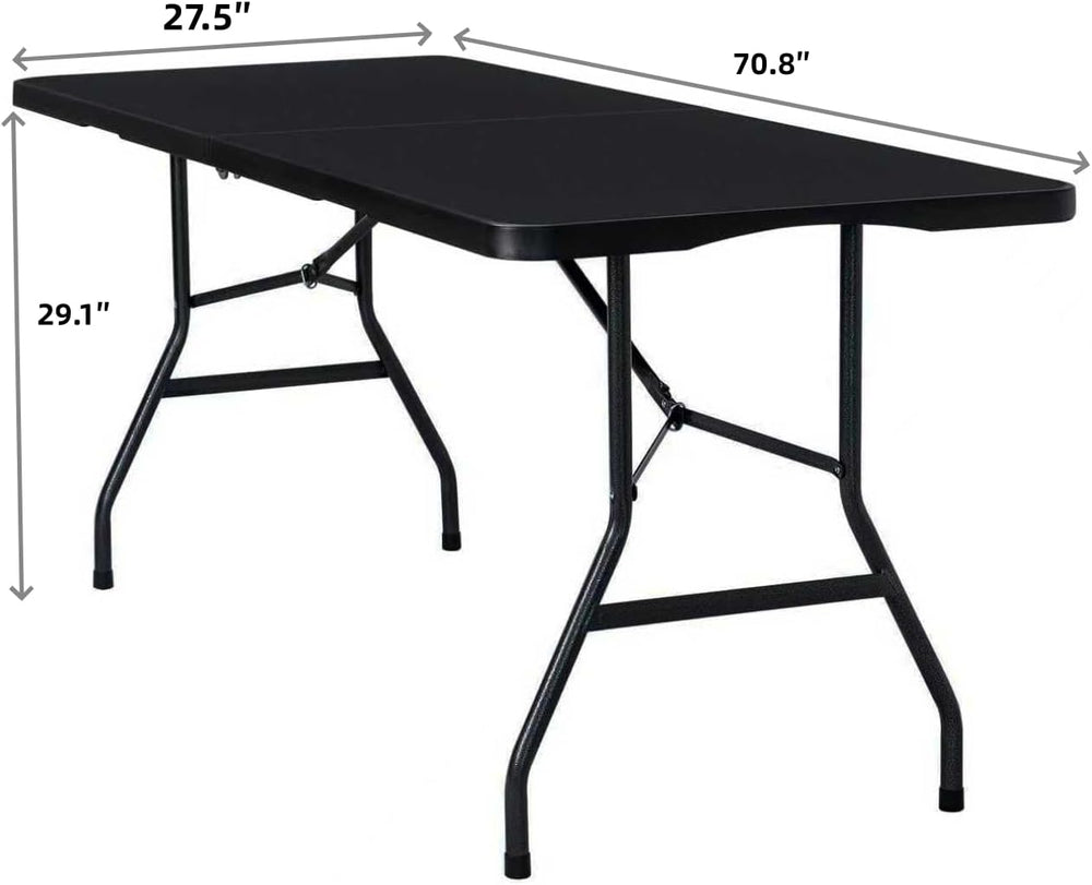 Folding Table 6ft Foldable Table with Built in Handle & Steel Legs / 6FT ...
