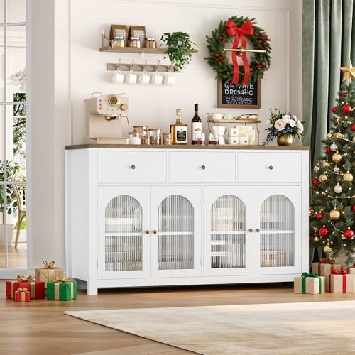 FINETONES Buffet Cabinet with Storage, Kitchen Storage Cabinet for Home