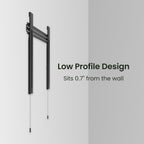 Kanto PT405 Pro Series Ultra Low-Profile Tilting TV Mount for 50” - 90” TVs | Razor-Thin 0.7” Profile | 125 lbs Capacity | Kickstand for Cable Access | Black