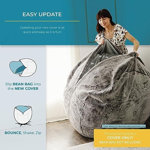 CordaRoy's Queen Size Chenille Bean Bag Chair Cover (Bean Bag Sold Separa...