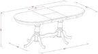 East West Furniture PLKE9-BCH-W 9 Piece Dining Table Set Includes an Oval Dining Room Table with Butterfly Leaf and 8 Wood Seat Chairs, 42x78 Inch, Black & Cherry