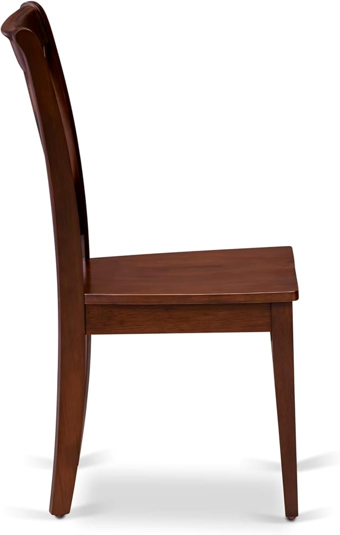 East West Furniture CLC-ESP-W Clarksville Dining Room Chairs - Double Cross Back Wood Seat Chairs, Set of 2, Espresso