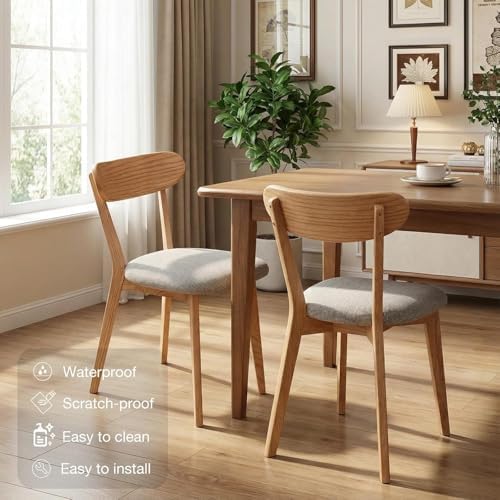 100% Solid Wood Dining Room Chairs - Practical Kitchen Chairs - Wood Chair fo...