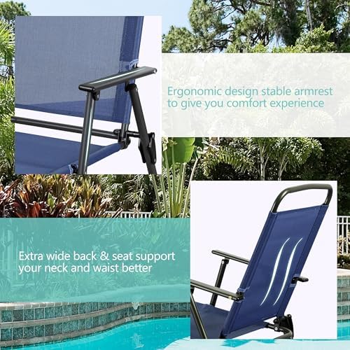 Vongrasig 6 Pieces Folding Patio Dining Set, All Weather Small Metal Outdoor ...
