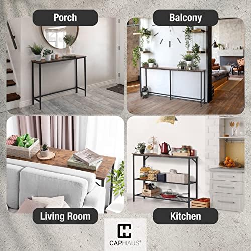 CAPHAUS 63” Narrow Long Console Table for Entryway, Classic Design Sofa Livin...