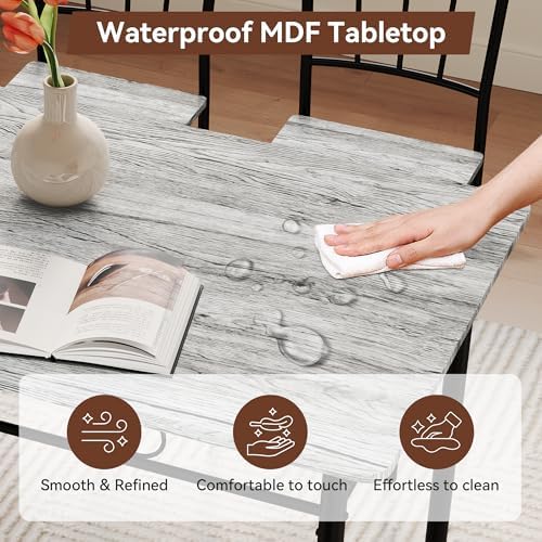Vipbear Kitchen Dining Table Set for 4, 5-Piece Kitchen Table Set,Dining Room...