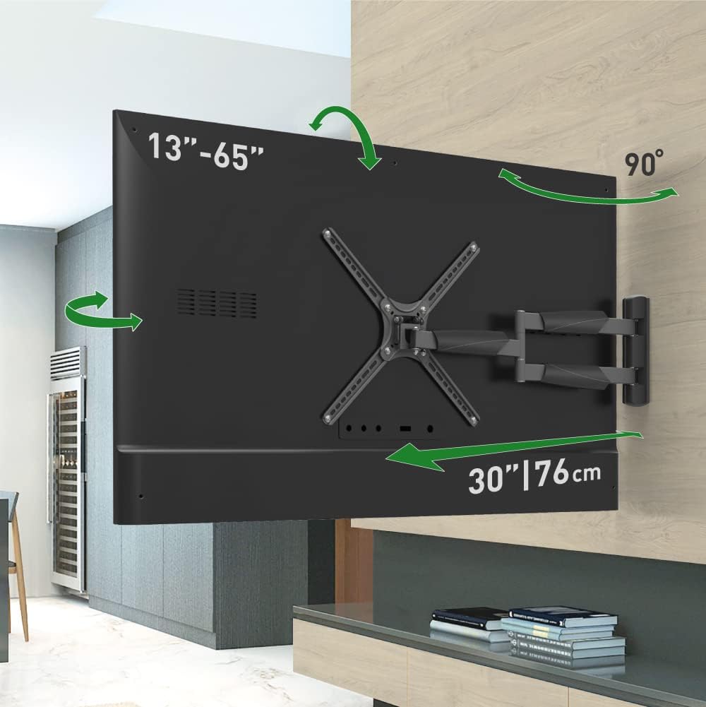 Barkan 30'' Long TV Wall Mount, 13-65 inch Full Motion Articulating -...