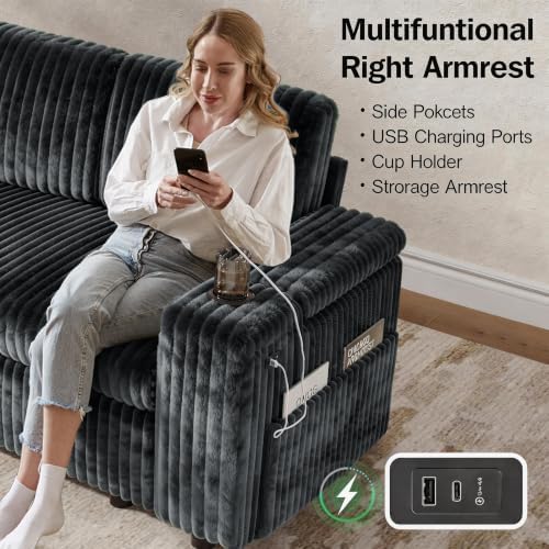 Vipbear 130" Modular Sectional Sleeper Sofa with Pull Out Bed, 9 Seat Co...