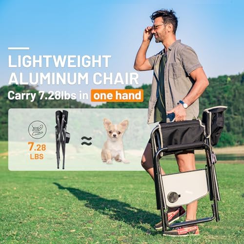 TIMBER RIDGE Aluminum Oversized Camping Chair, Lightweight Portable Directors...