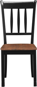 Giantex Wood Dining Chairs Set of 2, Armless Kitchen Chairs w/Solid Rubber Wood Frame, Easy to Assemble Dining Side Chair, Farmhouse Dining Room Chairs