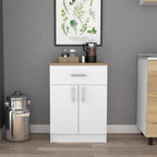 33" H Kitchen Pantry, Storage Cabinet with 1 Drawer, 2 Interior Shelves, 2 Doors, Easy to Maintain, for Dining Room
