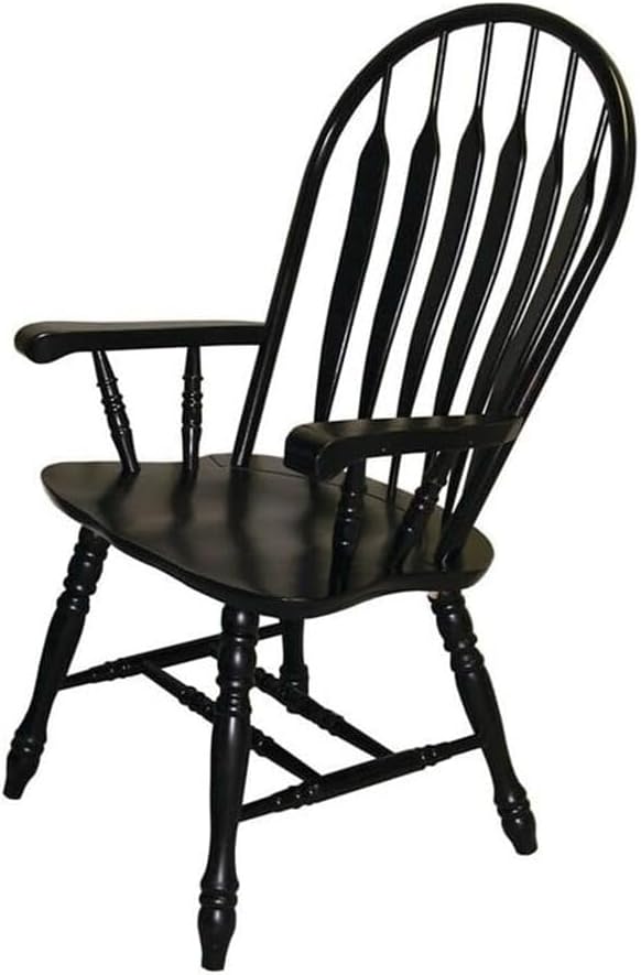 HomeStock Comfort Back Dining Armchair with Sculpted Arms and Contoured Seat ...