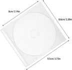 COLLBATH 10pcs Mini CD Jewel Case - Empty 8 cm/ 3 Inch Music CD Cases - Small Clear Disc Storage Box - Replacement Protective Organizer for Single Album