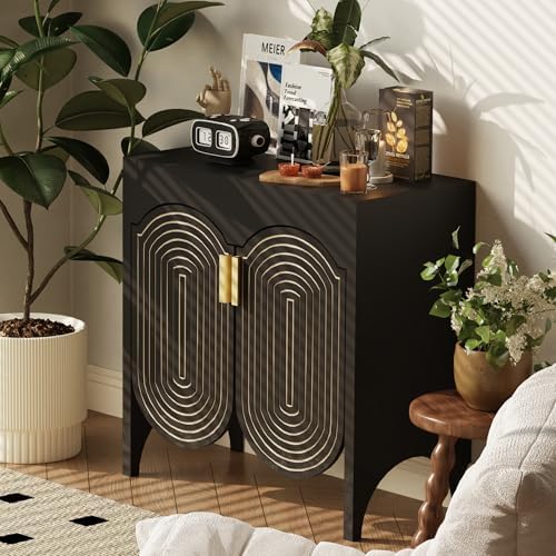 FurSch Fluted Sideboard Cabinet with Storage,Buffet Cabinet with Adjustable S...