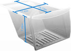 PENSUN Refrigerator Crisper Drawer 240337103 Replacement Shatterproof Clear Vegetable Crisper Bin with Easy Slide Installation