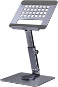 GuaziV 360° Adjustable Tablet Stand - Ergonomic Foldable Holder for iPad 10.2-12.9”, Kindle, Phones 4-13”, Anti-Slip Desktop Mount for Work, Cooking, Gaming & Reading