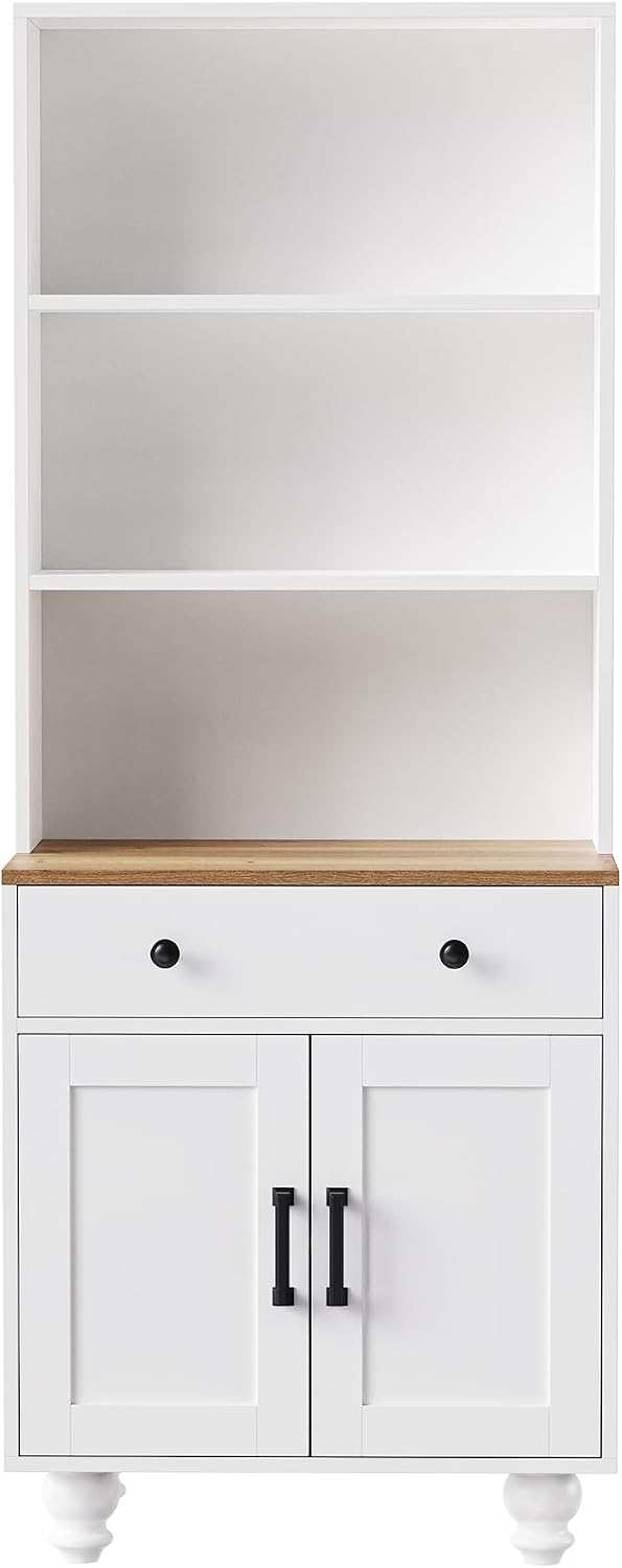 23.6" D*15.7" W*63" H Freestanding Kitchen Pantry with Dawer, ...