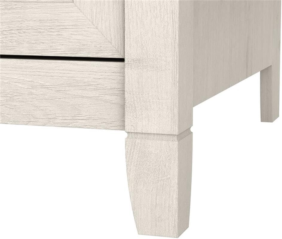 Pemberly Row Engineered Wood Kitchen Pantry Cabinet, Linen White Oak Finish, Adjustable Shelves, Farmhouse Style with Doors, Freestanding Storage for Kitchen, Dining Room or Home Organization