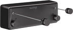 Danpoo Retractable Clothesline Outdoor Heavy Duty, 2x13.8ft Stainless Steel Double Clothes Line for Outdoors - for Patio/Backyard/RV Wall Mounting(Black)
