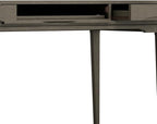 SIMPLIHOME Harper Desk - 60-Inch Wide Solid Hardwood Writing Desk in Farmhouse Grey, Mid-Century Modern Home Office Computer Table for Workspace or Study with 2 Drawers and Flip-Down Keyboard Tray