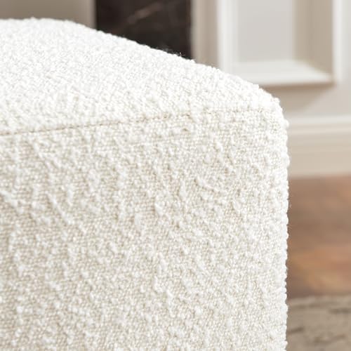 KINWELL 18.5" Wide Modern Square Boucle Ottoman Set of 2 | Cube Ottoman ...