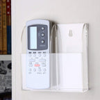APSOONSELL Remote Control Holder Organizer Wall Mount Acrylic Tidy for Air Conditioner, TV box, Stereo, 2 Slots