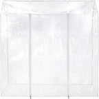 HANGERWORLD 5ft Clothes Garment Rack Cover for Open Closet Clear Showerproof COVER ONLY (60"x24"x65")