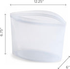 Stasher Premium Silicone Reusable Food Storage Bowl, Clear, Microwave, Sous Vide, Dishwasher, Oven and Freezer Safe, BPA Free, Leak-free, Eco-friendly, 8-Cup Bowl