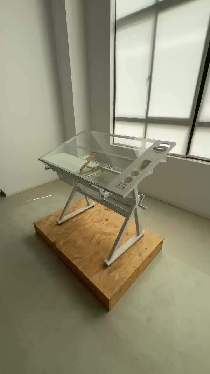 Drafting Table with Storage, Adjustable Drafting Tables Desk Tilting | Adjust...