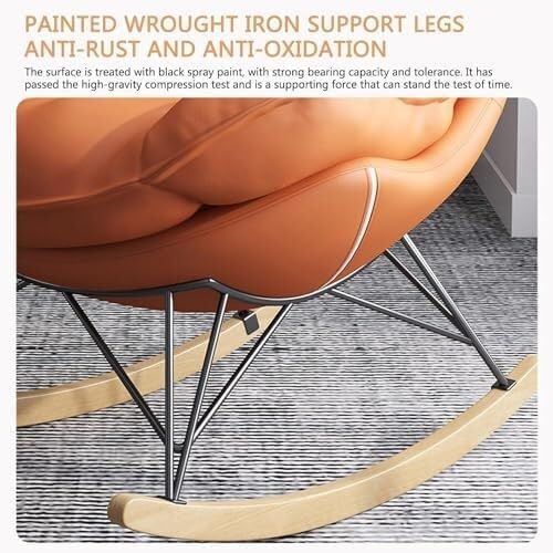 Rocking Chair with High Rest and Footstool, Reclining Glider Chair for Living...