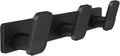 Coat Rack Wall Mount Coat Hooks - Black Hook Rack with 3 Hooks Aluminum Wall Rack Hooks for Hanging Coat Hat Bag Towel Hanger Rustproof Coat Holder
