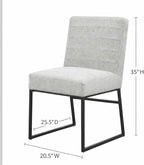 HomePop Channeled Metal Dining Chair - Sustainable Gray Woven (Single Pack)