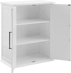 HomeStock Timeless Trends Stackable Storage Pantry White, Modern Farmhouse Design with 2 Adjustable Shelves and Oversized Hardware, 30 X 15.75 Inches