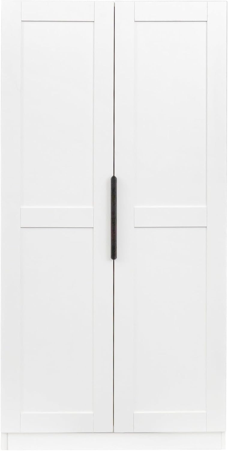 Freestanding Kitchen Pantry Storage Cabinet with Doors and Shelves Buffet Cup...