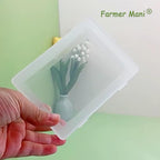 2 Pieces Rectangle Small Plastic Box Containers (5.2 x 3.86 x 1.69 inches) with Double Buckle for Collecting Small Items, Beads, Game Pieces, Business Cards, Crafts Accessories